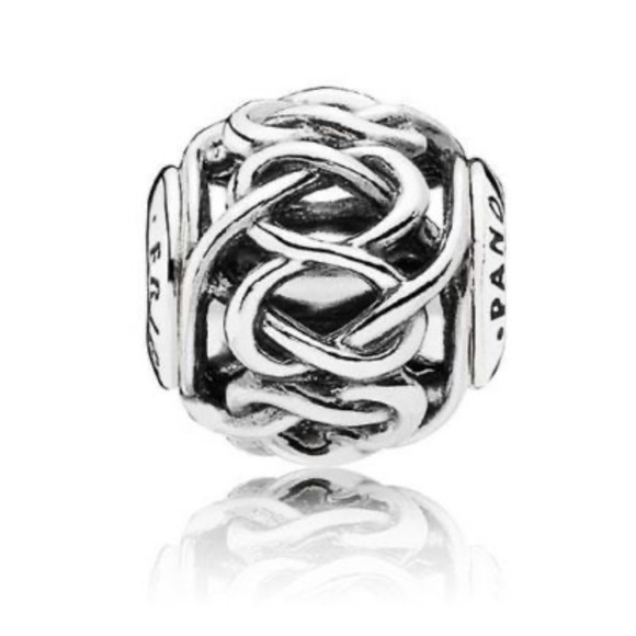 Retired Pandora Essence Collection Friendship Charm Sterling Silver - Picture 1 of 8